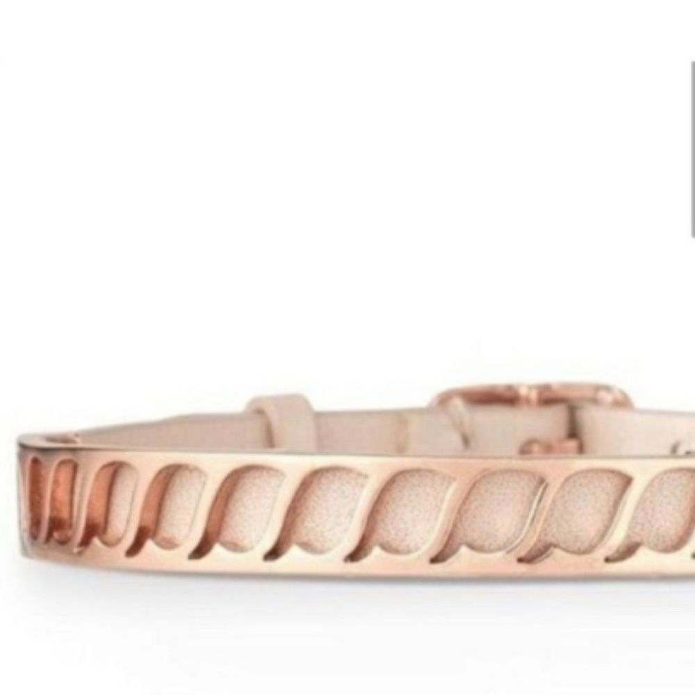 Stella & Dot Inspire Rose Gold Leather Bracelet